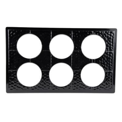 GET ML-171-BK Full Size Tile w/ (6) Cut-Outs for CR-0120, Melamine, Black