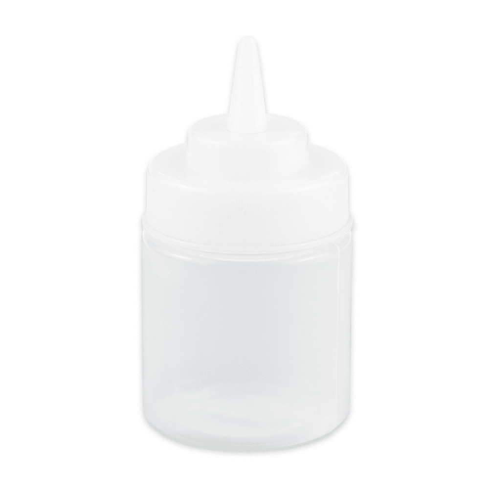 GET SB-8-CL 8 oz Squeeze Bottle w/ Lid, Clear, 3 Dozen