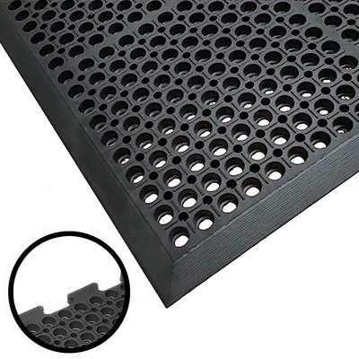 Cactus Mat 4420-CEWB VIP Duralok Mat w/ Bevel - End, 3' x 5', Black, Anti-Slip, Anti-Fatigue