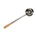 Town 34973 6 oz Wok Ladle, Wood Handle, Small, 17 in, Stainless, 6 Ounce, Stainless Steel