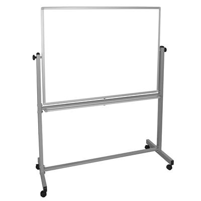 Luxor MB4836WW Reversible Whiteboard w/ 2 Magnetic Sides, 48 x 36", Silver