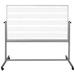 Luxor MB7248MM 72" x 48" Mobile Double-Sided Music Whiteboard w/ Aluminum Frame, Chrome