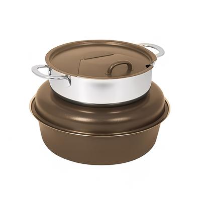 Spring USA 2385-587/6 6 qt Soup Tureen - Induction Ready, Bronze w/ Black Pearl Accents, Brown