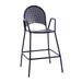 American Tables & Seating 90B-BS 42" Barstool w/ Half Round Mesh Back & Seat - Aluminum, Black, Metal, Powder Coated