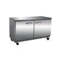 IKON IUC61R 61 1/5" W Undercounter Refrigerator w/ (2) Sections & (2) Doors, 115v, Silver