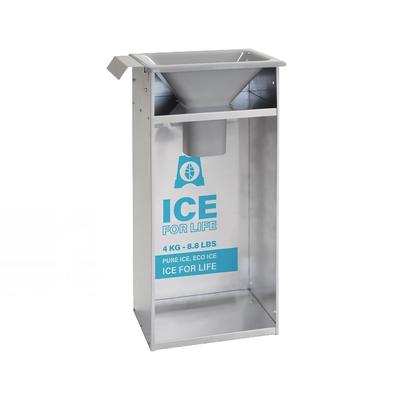 ITV Ice Makers IBK1 Machine Bagger for 8.8 lb Ice Bags - Aluminum, Anodized Aluminum, Holds 8.8-lb. Bags