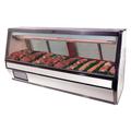 Howard-McCray R-CMS40E-12-LED 148-1/2" Full Service Red Meat Case w/ Straight Glass - (1) Level, 115v, White