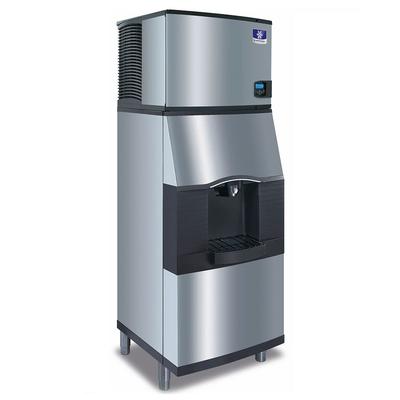 Manitowoc IDT0500W/SFA292 500 lb Full Cube Commercial Ice Machine w/ Water & Ice Dispenser - 180 lb Storage, Bucket Fill, 115v, Stainless Steel | Manitowoc Ice