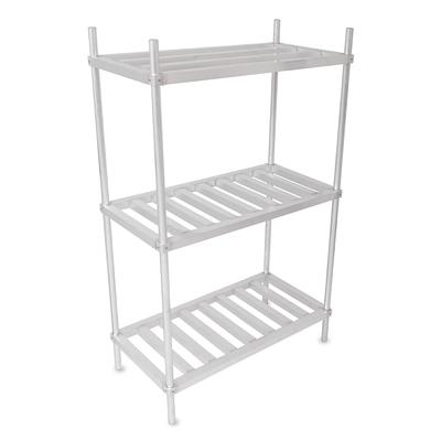 John Boos ALKR-2093-X 3 Level Keg Rack w/ 3 Keg Capacity, 93" x 20" x 76", 10 Keg Capacity, Aluminum, Silver