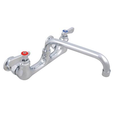 John Boos PBF-8-SLF Splash Mount Faucet - 8" Swing Spout, 8" Centers, Chrome