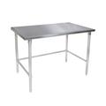 John Boos ST4-3648SBK 48" 14 ga Work Table w/ Open Base & 300 Series Stainless Flat Top, Stainless Steel
