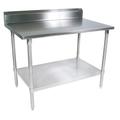 John Boos ST4R5-2436GSK 36" 14 ga Work Table w/ Undershelf & 300 Series Stainless Top, 5" Backsplash, Stainless Steel