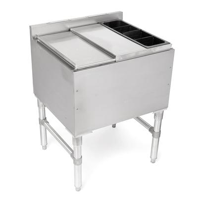 John Boos UBIB-2130-CP10-X 30" Underbar Ice Bin/Cocktail Unit w/ 10 Circuit Cold Plate - 21"D x 32 1/2"H, Stainless Steel