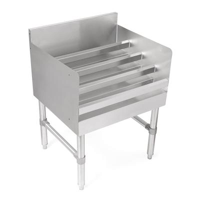 John Boos UBLD-2118-X 4 Step Underbar Liquor Display Unit - 18"W x 21"D x 32 1/2"H, Stainless, 18/300 Stainless Steel