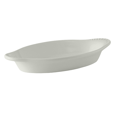 Tuxton BWN-080 8 oz. Oval, Ceramic Welsh Rarebit, White
