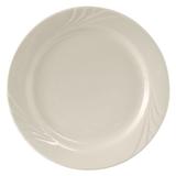 Tuxton YEA-062 6 1/4" Round Monterey Plate - Ceramic, American White, Eggshell