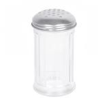Thunder Group GLTWSJ012P 12 oz Paneled Glass Cheese Shaker w/ Perforated Top, Stainless, Clear