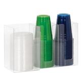 Dispense-Rite CTHL-3 Cup & Lid Organizer, (3) Compartment, All Cup Types, Clear