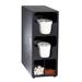 Dispense-Rite TLO-2BT Lid & Straw Organizer, 2 Lid Sections, Black Polystyrene