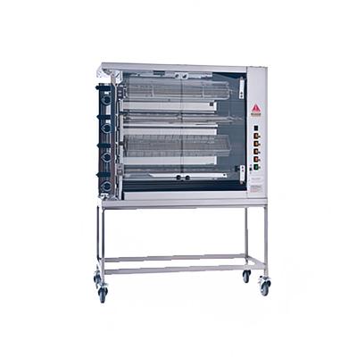 Rotisol USA FF1175-4G-SS Gas 4 Spit Commercial Rotisserie w/ 20 Bird Capacity, Natural Gas, 4 Stainless Steel Spits, NG, Gas Type: NG