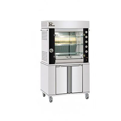 Rotisol USA GF975-2G-SSP Gas 2 Spit Commercial Rotisserie w/ 6 Bird Capacity, Natural Gas, Stainless Steel, Gas Type: NG