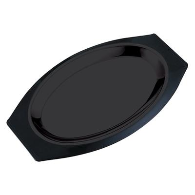 Service Ideas RO117BL Oval Platter Base For RO117SS/AL Platters, Stackable, Black, 1.25 in
