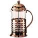 Service Ideas T277BRNZ 11 4/5 oz French Press w/ Brick Pattern - Glass Liner, Stainless Frame w/ Bronze Finish