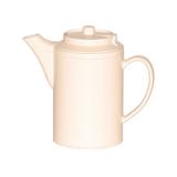 Service Ideas TS612AL 16 oz Dripless Teapot w/ Baffled Spout, Self-Locking Lid, Almond, Beige