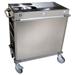 Cadco BC-2-LST MobileServ Mobile Beverage Service Cart w/ (2) Shelves & (2) Drawers, Stainless Steel