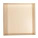 VerTerra TG-DE-07D Disposable Serving Tray w/ Fixed Sides & Partition - 7" x 7", Balsa Wood/Rice Paper, Beige