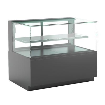 Structural Concepts NR3640RSV 35 3/4" Reveal Full Service Bakery Case w/ Straight Glass - 2 Levels, 110-120v, Black