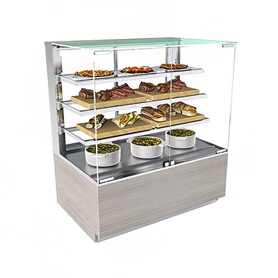Structural Concepts NR4855HSV 47 3/4" Full Service Freestanding Heated Display Case - 4 Levels, 208-240v/1ph, Black