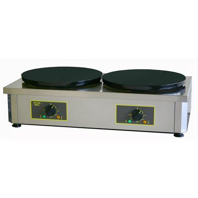 Equipex 400ED 15 3/4" Double Crepe Maker w/ Cast Iron Plates, 240v/1ph, Stainless Steel