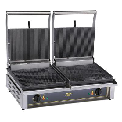 Equipex DIABLO Sodir-Roller Grill Double Commercial Panini Press w/ Cast Iron Smooth Plates, 208-240v/1ph, Stainless Steel