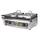 Equipex MAJESTIC Sodir-Roller Grill Double Commercial Panini Press w/ Cast Iron Grooved Plates, 208-240v/1ph, Grooved Cast Iron Plates, 21&quot; x 9.5&quot; Grill Surface, Stainless Steel