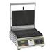 Equipex PANINI PREMIUM/1 Single Commercial Panini Press w/ Cast Iron Grooved & Smooth Plates, 120v, Grooved Top/Smooth Bottom Plates, 14" x 9.5" Cooking Surface, Stainless Steel