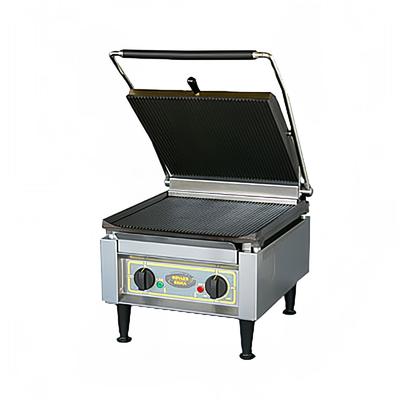 Equipex PANINIXL S/S Single Commercial Panini Press w/ Cast Iron Smooth Plates, 208-240v/1ph, Stainless Steel