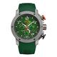 LIV GX1 Swiss Made Chronograph 45mm 316L SS Case, 3D Multi-Layer w/Quickset Date,Rugged Classic Watch for Men- Scratch Resistant Sapphire Crystal,BGW9 Swiss Luminova, Green on Green Silicone