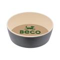 Beco Hundenapf – Futter- und Wassernapf, Bambus, Küstengrau, (groß, 18,5 cm Durchmesser)