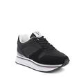 19V69 ITALIA Damen Womens Sneaker SNK 003W Black Oxford-Schuh, Nero, 35 EU