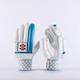 GRAY NICOLLS Club Collection Batting Gloves - WHITE/BLUE - NEW FOR 2023 (Y/RH)