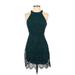 Hollister Casual Dress - Mini: Teal Dresses - Women's Size 5