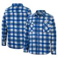 Men's Colosseum Royal/White Air Force Falcons Ellis Plaid Full-Snap Shirt Jacket