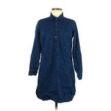 Old Navy Casual Dress - Shirtdress: Blue Dresses - Women's Size Small