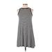 Old Navy Casual Dress - A-Line Crew Neck Sleeveless: Black Stripes Dresses - Women's Size X-Small