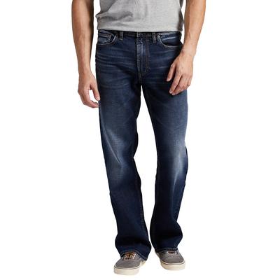 Silver Jeans Men's Zac Relaxed Fit Straight Leg Jean (Size 40-34) Dark Indigo, Cotton,Elastine,Polyester