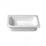 Bugambilia IH1/4DWW 4"D Quarter Size Food Pan - Resin Coated Aluminum, White, 1/4 Size