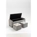 Upholstered Tufted Lift Top Storage Bench with 2 Ottoman