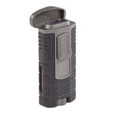 Xikar Tactical Triple Lighter Black & Gun Metal - Black/Gun Metal