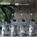 1 Pack Metal Lighthouse Decor 5.51â€� Rustic Ocean Sea Beach Themed Decoration Tabletop Decorative Nautical Lighthouse Home Decor